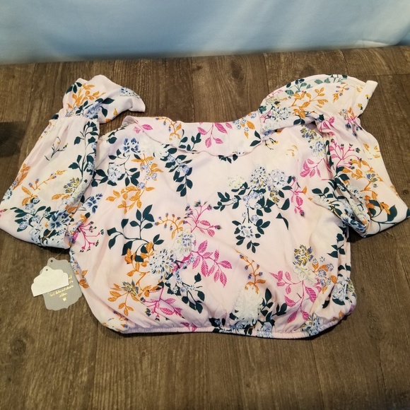 3/$20 Ruffled Cross Over Shirt - Picture 6 of 7